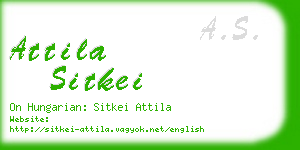 attila sitkei business card